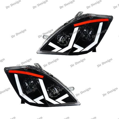 چراغ جلو اسپرت تیبا 1 و 2 طرح لامبورگینی سفید