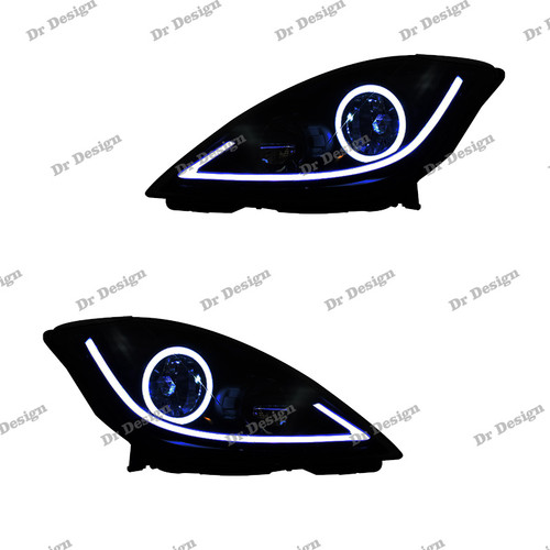 چراغ جلو اسپرت تیبا 1 و 2 طرح XF سفید داخل مشکی