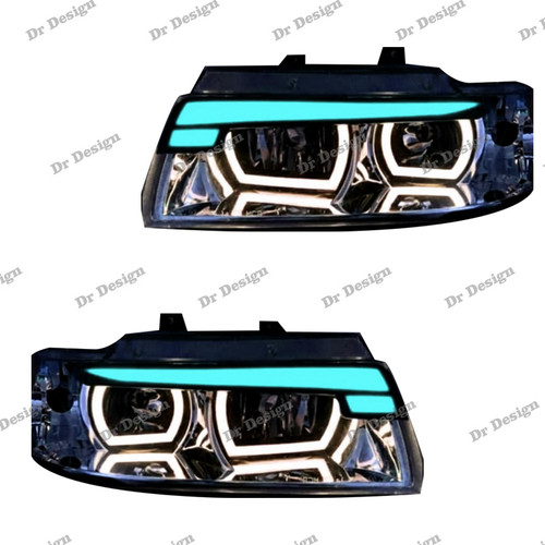 چراغ جلو اسپرت سمند طرح دمنون آبی یخی