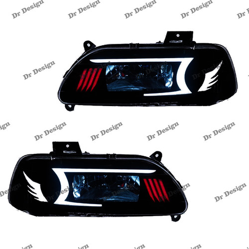 چراغ جلو اسپرت پراید طرح موستانگ سفید