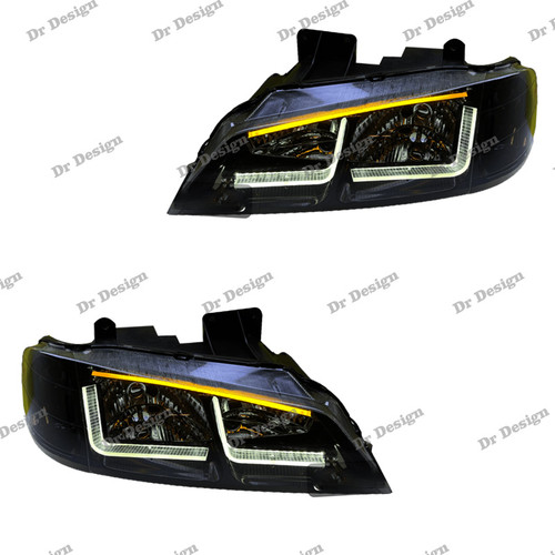 چراغ جلو اسپرت پژو پارس طرح ال داخل مشکی