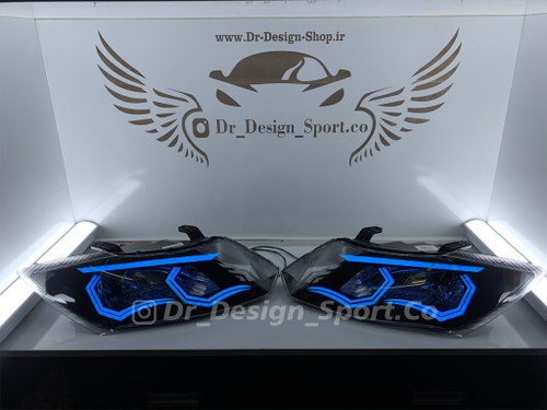 چراغ جلو اسپرت ساینا و کوئیک طرح ترانسفورمد آبی یخی