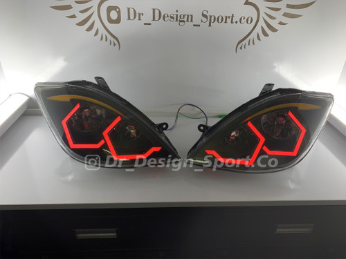 چراغ جلو اسپرت تیبا 1 و 2 طرح بی ام و قرمز