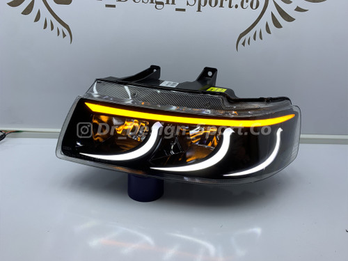 چراغ جلو اسپرت سمند طرح کراب راهنما ال ای دی سفید