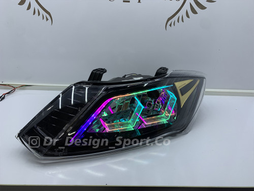 چراغ جلو اسپرت کوییک و ساینا طرح هگزا فولکالر داخل مشکی