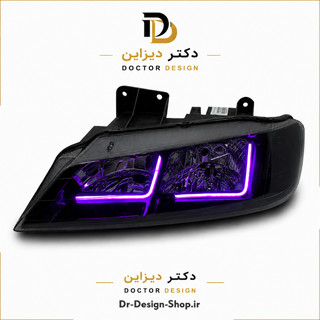 چراغ جلو اسپرت پژو پارس مدل Neon L برند مدرن | بسته 2 عددی